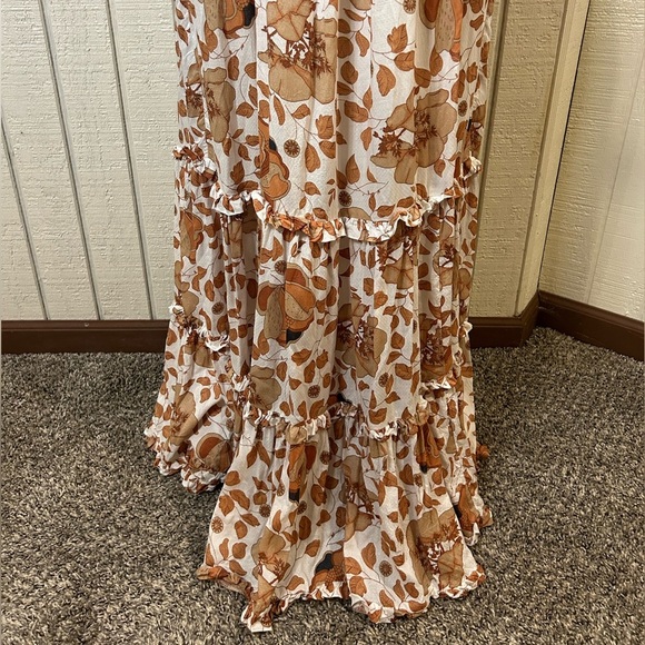 Anthropologie Floral Tiered Maxi Dress, size medium. - Picture 4 of 12